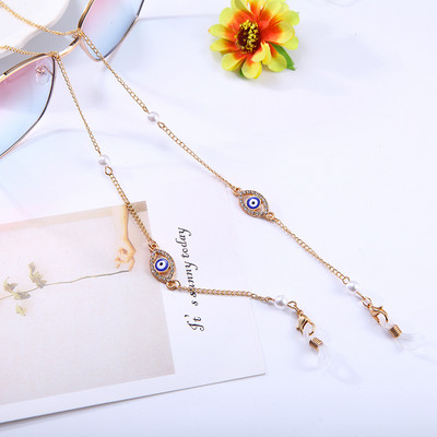 Vintage fekete denevér szemüveg lánc uniszex napszemüveg zsinór tartó fém zsinór olvasó szemüveg szíj maszk lánc lóg a nyakon ékszerek