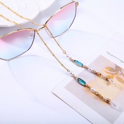 Vintage fekete denevér szemüveg lánc uniszex napszemüveg zsinór tartó fém zsinór olvasó szemüveg szíj maszk lánc lóg a nyakon ékszerek