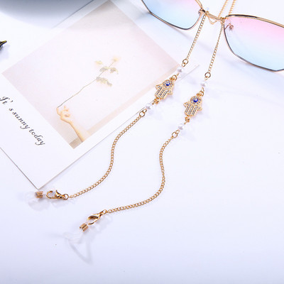 Vintage fekete denevér szemüveg lánc uniszex napszemüveg zsinór tartó fém zsinór olvasó szemüveg szíj maszk lánc lóg a nyakon ékszerek