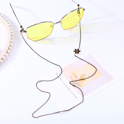 Vintage fekete denevér szemüveg lánc uniszex napszemüveg zsinór tartó fém zsinór olvasó szemüveg szíj maszk lánc lóg a nyakon ékszerek