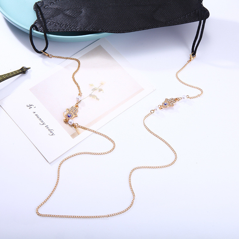 Vintage fekete denevér szemüveg lánc uniszex napszemüveg zsinór tartó fém zsinór olvasó szemüveg szíj maszk lánc lóg a nyakon ékszerek