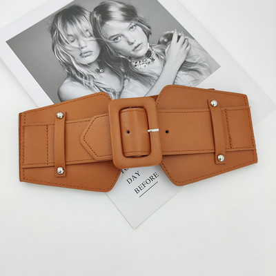 Széles elasztikus fűző öv női ruha öltöny sztreccs Cummerbunds nagy méretű övek nőknek Kiváló minőségű nagy derékpánt fehér