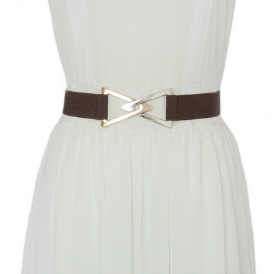 Háromszög öv női dekoratív rugalmas ruha pulóver szett Egyszerű fekete barna öv Többfunkciós divatos öv x254