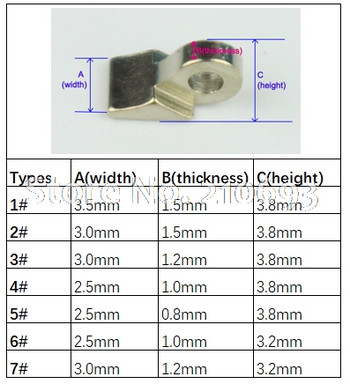100 бр единична панта за метална оптична рамка широка панта запояване на панта смяна на панта ремонтна част 7 различни размери 9013