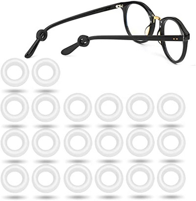 10 pár átlátszó szemüvegszárú hüvely hüvely rögzítő szilikon csúszásgátló tartó szemüveg fül horog tükör láb szemüveg kiegészítők