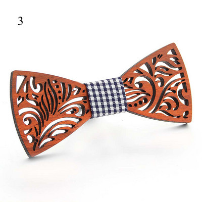 Divatos fa csokornyakkendő férfiaknak Uniszex üreges faragott retro fa nyakkendők állítható pánt Vintage csokornyakkendő csokornyakkendő vékony nyakkendő