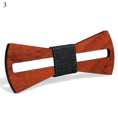 Divatos fa csokornyakkendő férfiaknak Uniszex üreges faragott retro fa nyakkendők állítható pánt Vintage csokornyakkendő csokornyakkendő vékony nyakkendő