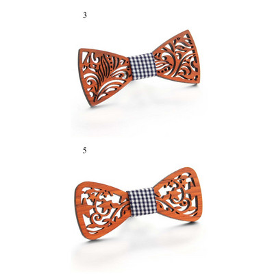 Divatos fa csokornyakkendő férfiaknak Uniszex üreges faragott retro fa nyakkendők állítható pánt Vintage csokornyakkendő csokornyakkendő vékony nyakkendő