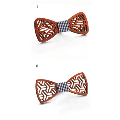 Divatos fa csokornyakkendő férfiaknak Uniszex üreges faragott retro fa nyakkendők állítható pánt Vintage csokornyakkendő csokornyakkendő vékony nyakkendő