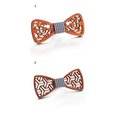 Divatos fa csokornyakkendő férfiaknak Uniszex üreges faragott retro fa nyakkendők állítható pánt Vintage csokornyakkendő csokornyakkendő vékony nyakkendő