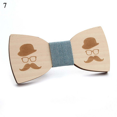 Divatos fa csokornyakkendő férfiaknak Uniszex üreges faragott retro fa nyakkendők állítható pánt Vintage csokornyakkendő csokornyakkendő vékony nyakkendő