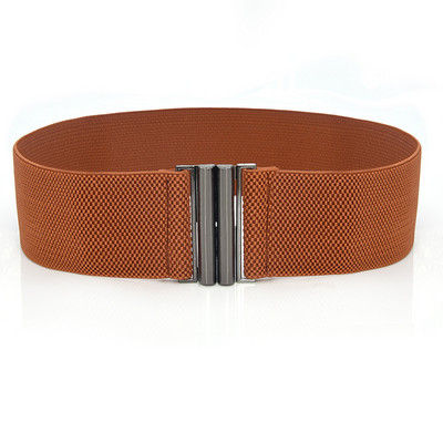 Széles elasztikus öv egyszínű fűző öv fém csat női divat szalagok sztreccs derékpánt női deréköv