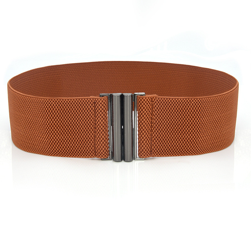 Széles elasztikus öv egyszínű fűző öv fém csat női divat szalagok sztreccs derékpánt női deréköv