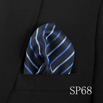 Divat selyem zsebkendő Sálak Vintage Hankies férfi zsebkendő négyzet alakú csíkos tömör takony rongy 22*22 cm