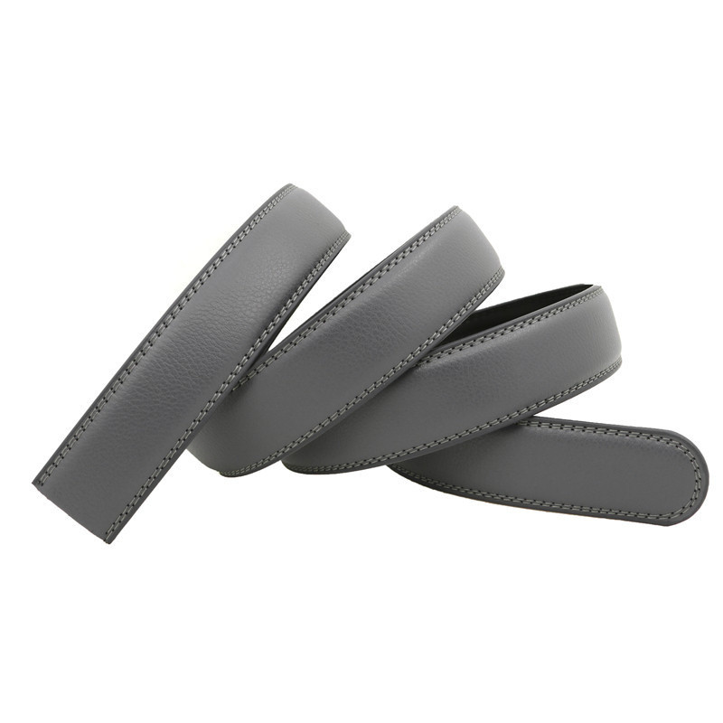 3,5 cm széles öv sima csat automata csat Kétrétegű marhabőr csat nélkül Nadrág öv férfi bőr öv