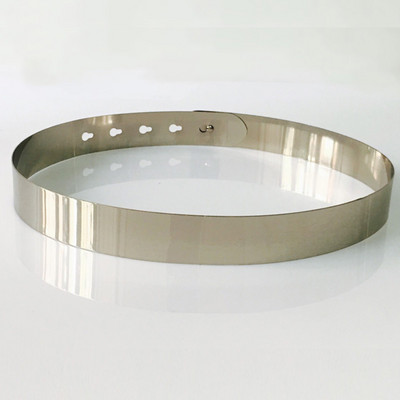 Mood Luksusbränd Naiste Reguleeritav metallist vöövöö Bling kullast hõbedast värvi plaat Vintage Daami lihtsad vööd peegli vöörihm