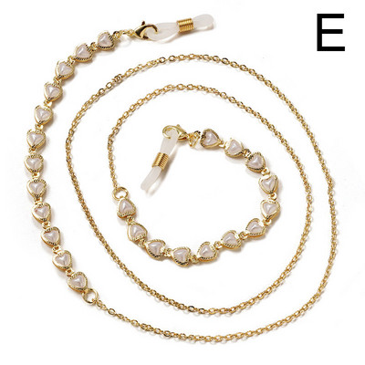 Divat Szemüvegek Lánc Gyöngy gyöngyös Virágcsillag Női Napszemüvegek Szemüvegek Lánc Nyaklánc Maszk Zsinór Függő Kötél Zsinór