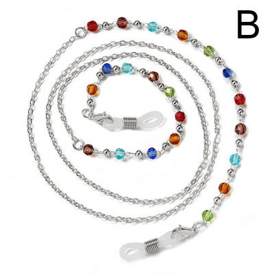 Divat Szemüvegek Lánc Gyöngy gyöngyös Virágcsillag Női Napszemüvegek Szemüvegek Lánc Nyaklánc Maszk Zsinór Függő Kötél Zsinór