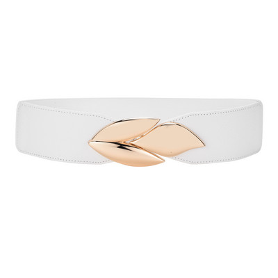 Női elasztikus széles deréköv, rugalmas, klasszikus összecsukható övek divatos derékpánt ruhákhoz