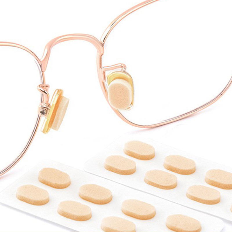 48Pár csúszásgátló szemüvegek orrpárnák puha EVA hab tapadó izzadságelnyelő szivacs orrpárna szemüveg matricák szemüveg kiegészítők