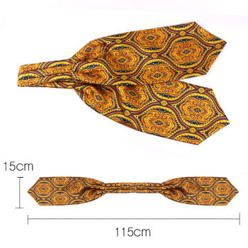 Νέα Floral Paisley Ανδρική γραβάτα κασιού Γάμος επίσημη Cravat Ascot Scrunch Self British Gentleman Πολυεστερική μαλακή γραβάτα στον λαιμό