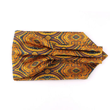 Νέα Floral Paisley Ανδρική γραβάτα κασιού Γάμος επίσημη Cravat Ascot Scrunch Self British Gentleman Πολυεστερική μαλακή γραβάτα στον λαιμό