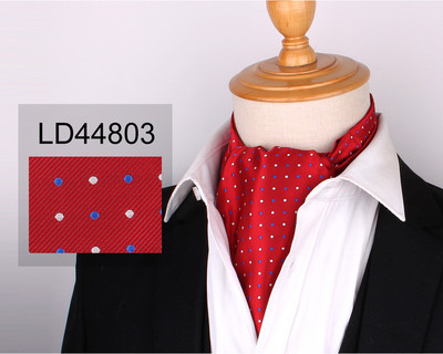 Új virágos Paisley férfi kesudió nyakkendő esküvői formális Cravat Ascot Scrunch Self Brit Gentleman poliészter puha nyakkendő luxus