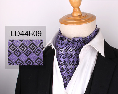 Új virágos Paisley férfi kesudió nyakkendő esküvői formális Cravat Ascot Scrunch Self Brit Gentleman poliészter puha nyakkendő luxus