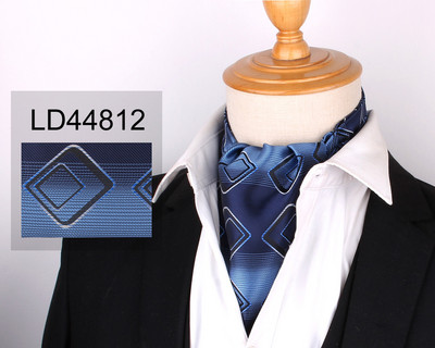 Új virágos Paisley férfi kesudió nyakkendő esküvői formális Cravat Ascot Scrunch Self Brit Gentleman poliészter puha nyakkendő luxus