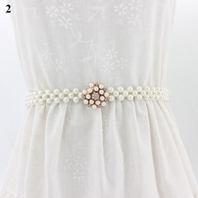 Elegáns gyöngyök öv strasszok műgyöngy ruha öv menyasszonyi kristály esküvői rugalmas öv öv női lány ruhák kiegészítők