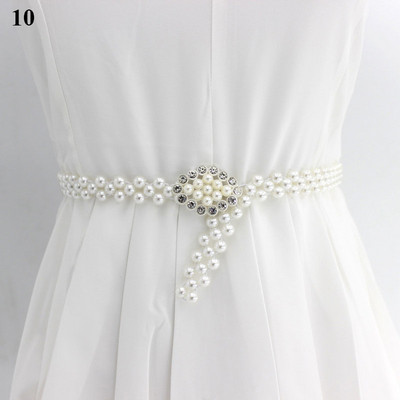 Elegáns gyöngyök öv strasszok műgyöngy ruha öv menyasszonyi kristály esküvői rugalmas öv öv női lány ruhák kiegészítők