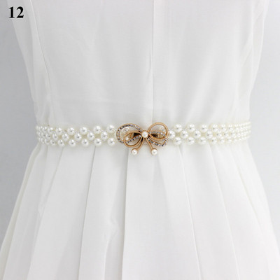 Elegáns gyöngyök öv strasszok műgyöngy ruha öv menyasszonyi kristály esküvői rugalmas öv öv női lány ruhák kiegészítők