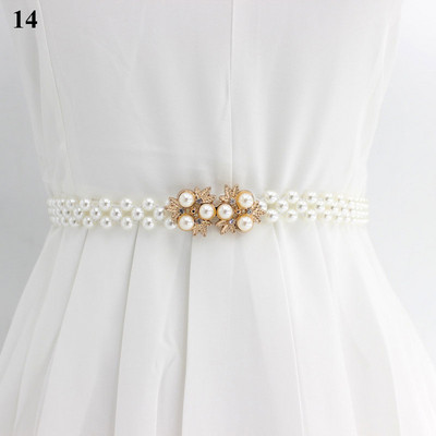 Elegáns gyöngyök öv strasszok műgyöngy ruha öv menyasszonyi kristály esküvői rugalmas öv öv női lány ruhák kiegészítők