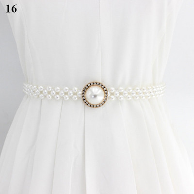 Elegáns gyöngyök öv strasszok műgyöngy ruha öv menyasszonyi kristály esküvői rugalmas öv öv női lány ruhák kiegészítők