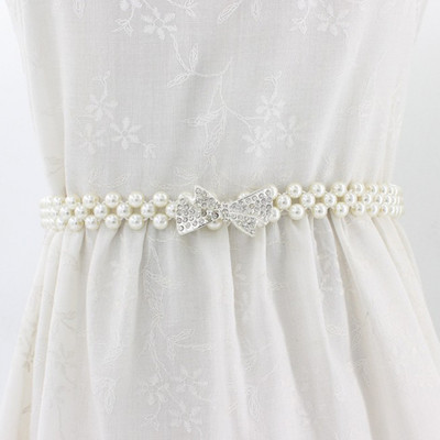Elegáns gyöngyök öv strasszok műgyöngy ruha öv menyasszonyi kristály esküvői rugalmas öv öv női lány ruhák kiegészítők