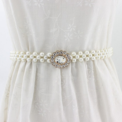 Elegáns gyöngyök öv strasszok műgyöngy ruha öv menyasszonyi kristály esküvői rugalmas öv öv női lány ruhák kiegészítők