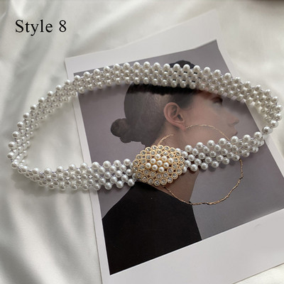 Elegáns gyöngyök öv strasszok műgyöngy ruha öv menyasszonyi kristály esküvői rugalmas öv öv női lány ruhák kiegészítők