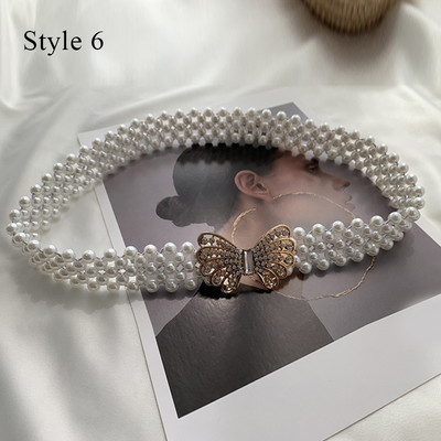 Elegáns gyöngyök öv strasszok műgyöngy ruha öv menyasszonyi kristály esküvői rugalmas öv öv női lány ruhák kiegészítők