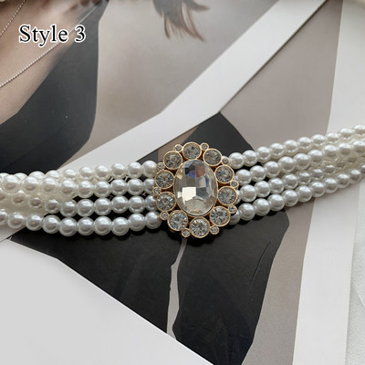 Elegáns gyöngyök öv strasszok műgyöngy ruha öv menyasszonyi kristály esküvői rugalmas öv öv női lány ruhák kiegészítők