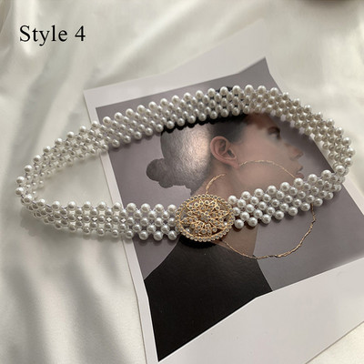 Elegáns gyöngyök öv strasszok műgyöngy ruha öv menyasszonyi kristály esküvői rugalmas öv öv női lány ruhák kiegészítők