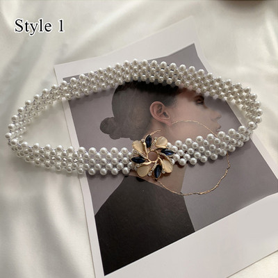 Elegáns gyöngyök öv strasszok műgyöngy ruha öv menyasszonyi kristály esküvői rugalmas öv öv női lány ruhák kiegészítők