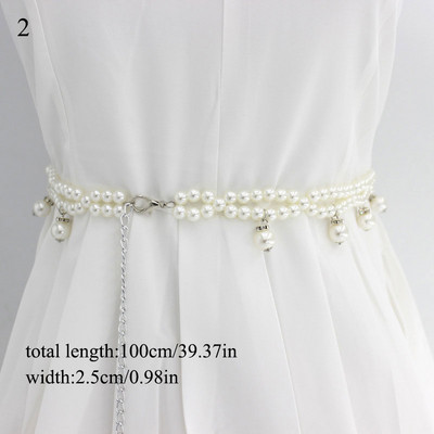 Elegáns gyöngyök öv strasszok műgyöngy ruha öv menyasszonyi kristály esküvői rugalmas öv öv női lány ruhák kiegészítők