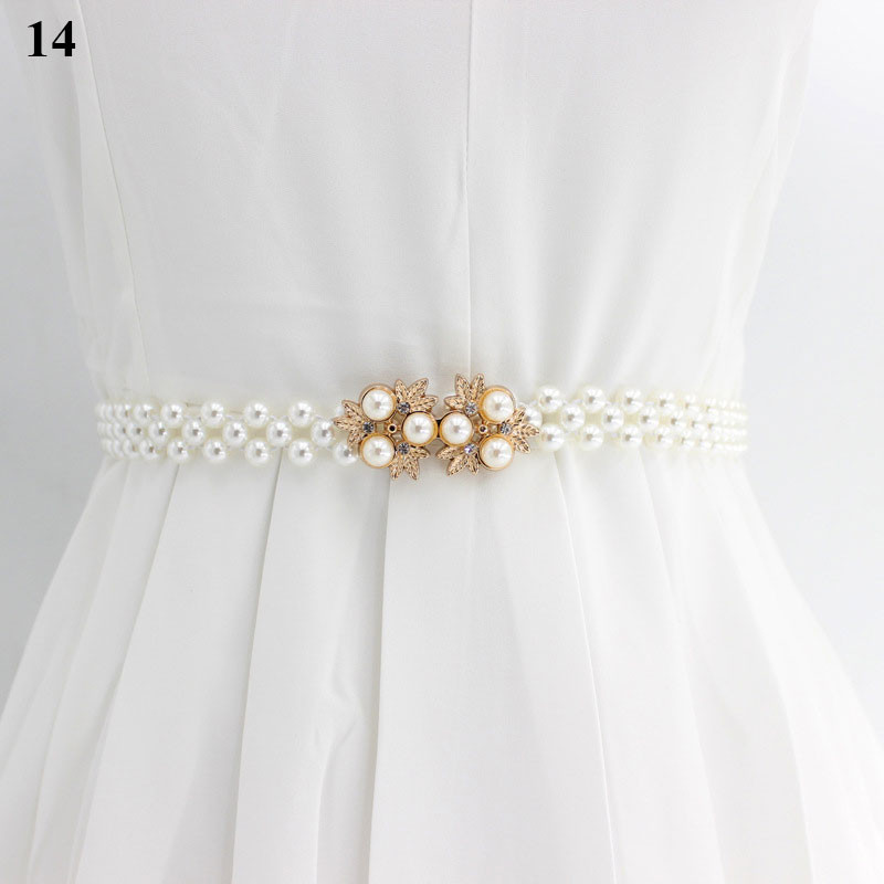 Elegáns gyöngyök öv strasszok műgyöngy ruha öv menyasszonyi kristály esküvői rugalmas öv öv női lány ruhák kiegészítők