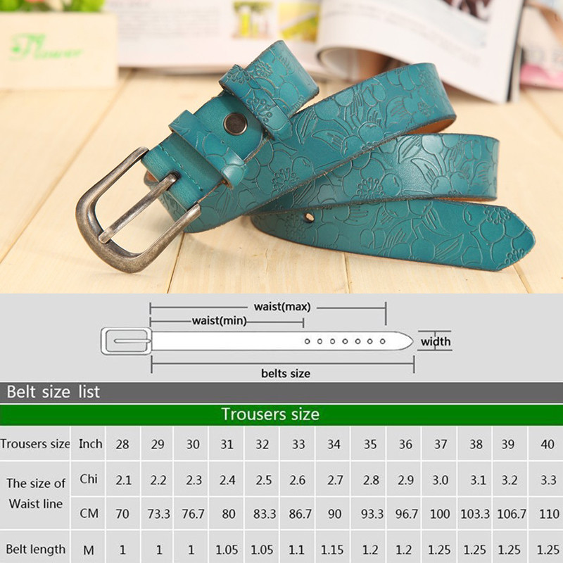Övek Női Vékony  öv női 6 színű virágos faragott övek női női öv női meghosszabbított női öv