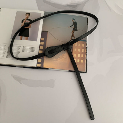 Új vékony csomós övek nőknek Lady puha PU bőr öv fekete kávépántok Wild hosszú ruha kabát kiegészítők női derékpánt