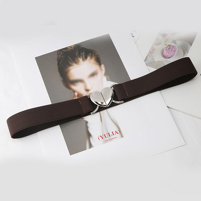 Női divat vékony elasztikus sztreccs derékpánt Love Heart fém csatos öv női csípős deréktömítés gumipánt kiegészítők