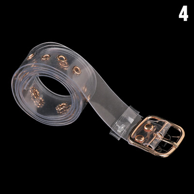 Divat női átlátszó, láthatatlan derékpánt átlátszó kerek, négyzet alakú szívtű csat széles derékszíj női punk deréköv új