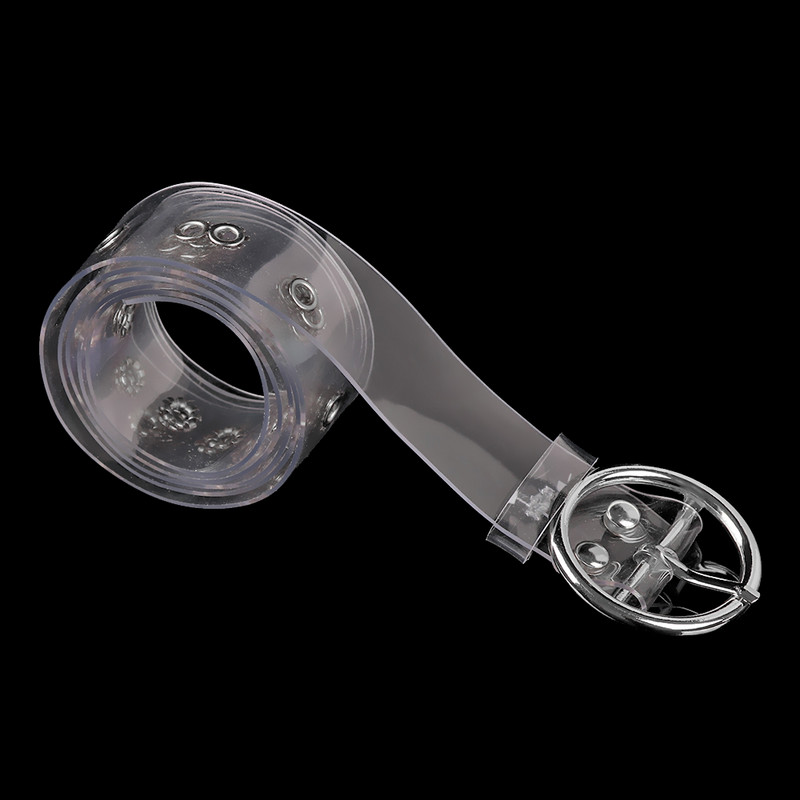 Divat női átlátszó, láthatatlan derékpánt átlátszó kerek, négyzet alakú szívtű csat széles derékszíj női punk deréköv új