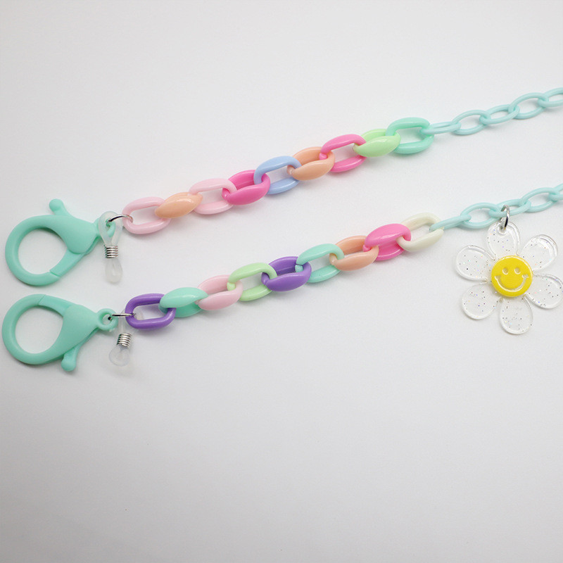 Kreatív maszk lánctartó akril napszemüveg zsinór olvasószemüveg heveder nyakzsinór akasztani a nyakon szemüveg lánc ékszer ajándék