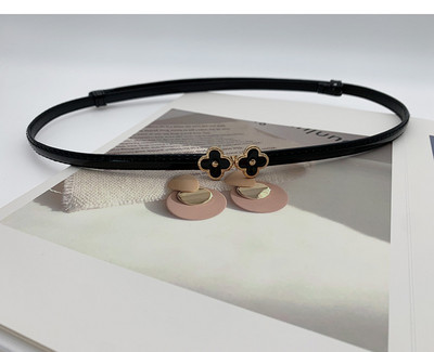 Övruha Egyszerű, sokoldalú divatos női bőr öv Vékony, vékony, állítható matt derékpántos övruha kiegészítők